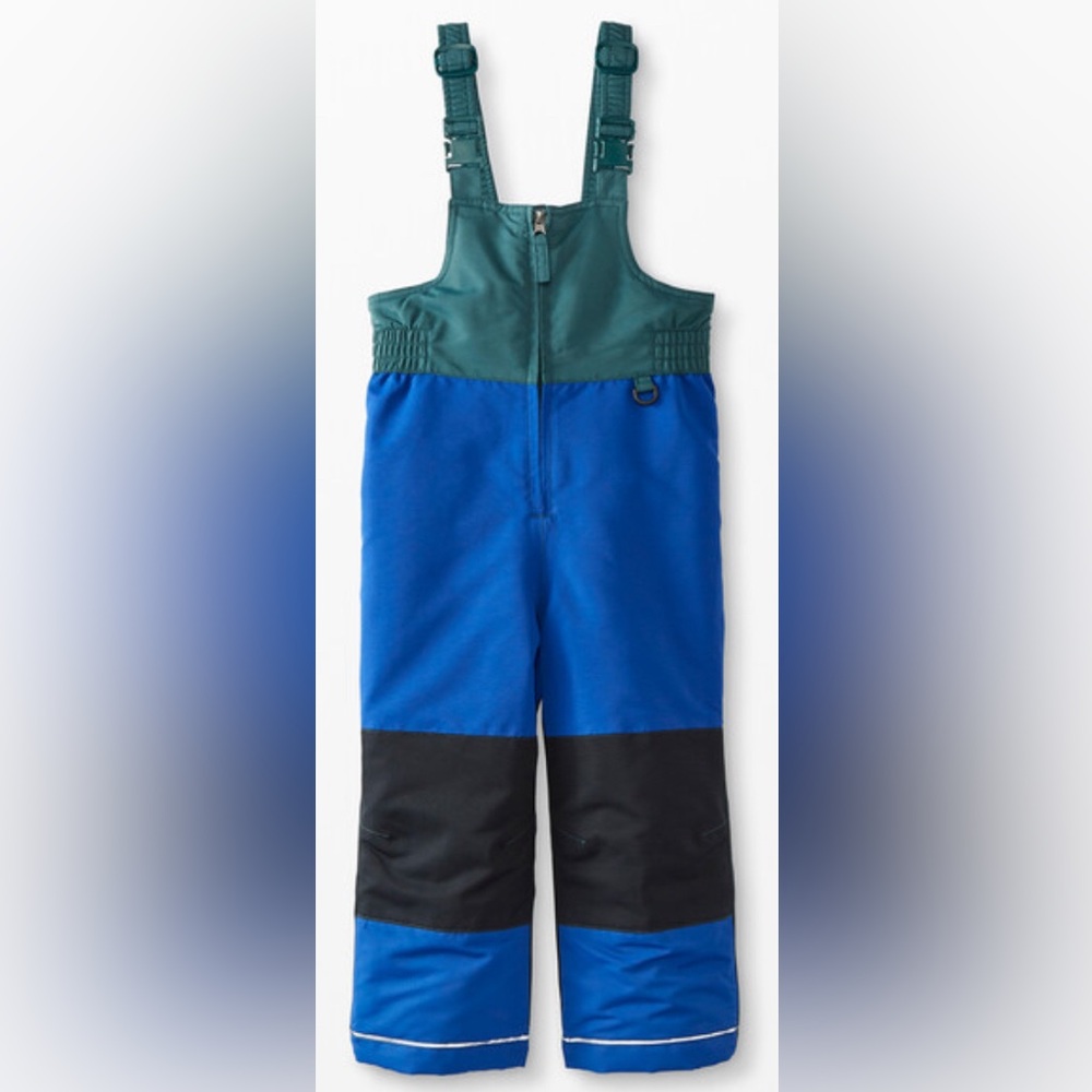 KIDS HANNA ANDERSSON COLORBLOCK INSULATED RECYCLED SNOW OVERALLS - SIZE 10